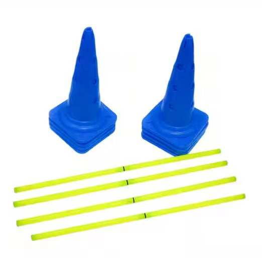 Dog Agility Training Jump Course Cone Hurdles Set