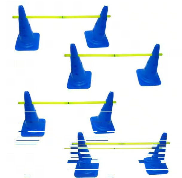 Dog Agility Training Jump Course Cone Hurdles Set
