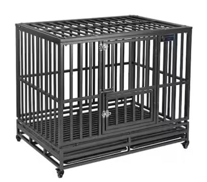 Heavy Duty Black Metal Dog Kennels