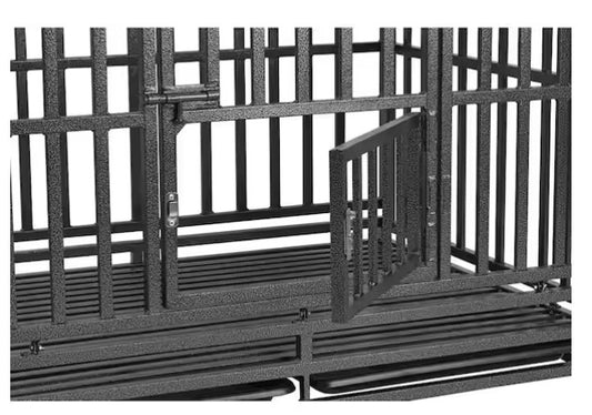 Heavy Duty Black Metal Dog Kennels