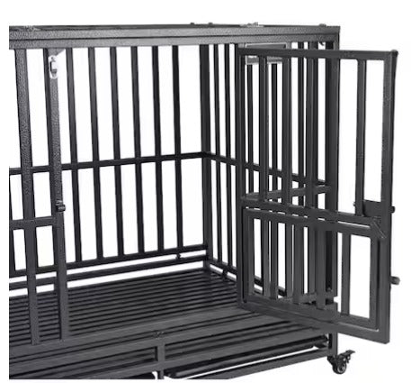 Heavy Duty Black Metal Dog Kennels