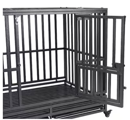 Heavy Duty Black Metal Dog Kennels