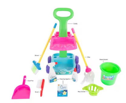 Cleaning Set and Caddy on Wheels