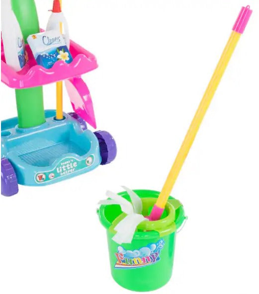 Cleaning Set and Caddy on Wheels