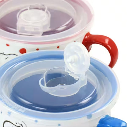 Assorted Colors Stoneware Soup Bowl Cup and Lid