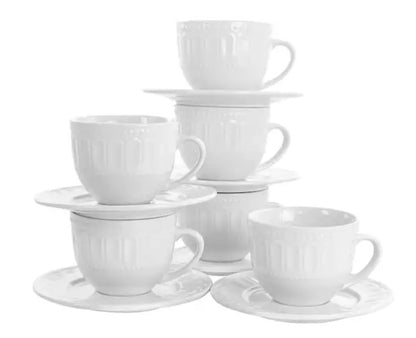 White Porcelain Mug (Set of 6)