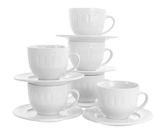 White Porcelain Mug (Set of 6)