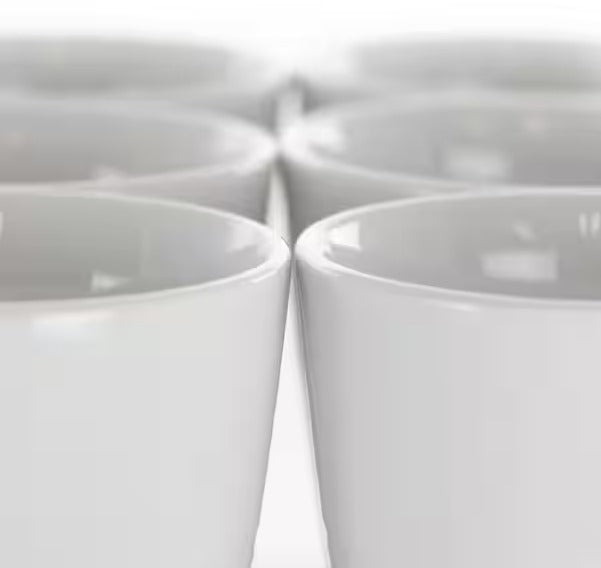 12 oz. White Porcelain Mug (Set of 8)