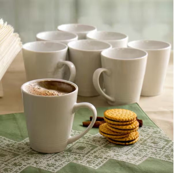 12 oz. White Porcelain Mug (Set of 8)