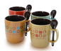 Cafe Americano 13 oz. Assorted Color Mugs (Set of 4)