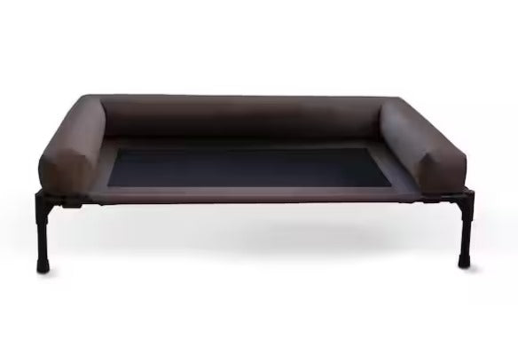 Large Chocolate/Mesh Original Bolster Pet Bed
