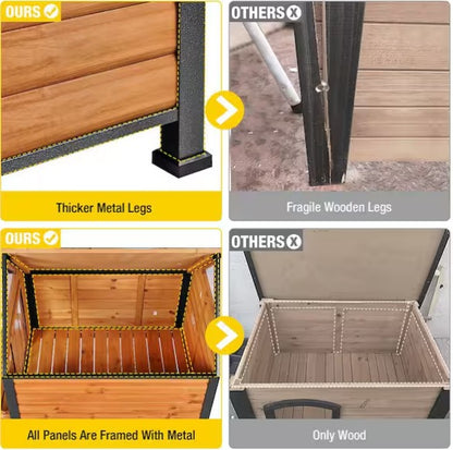 Large Outdoor Dog House with Porch