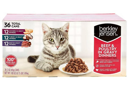 Beef and Poultry in Gravy Dinners, 36 ct