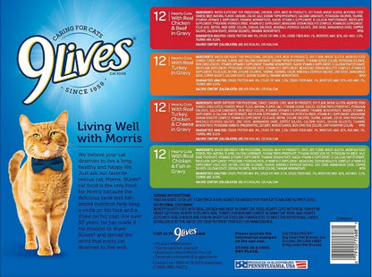 Gravy Classics Wet Cat Food Variety Pack, 48 pk.