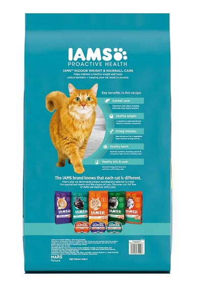 Adult Indoor Weight & Hairball Care Dry Cat Food, 16 lbs.