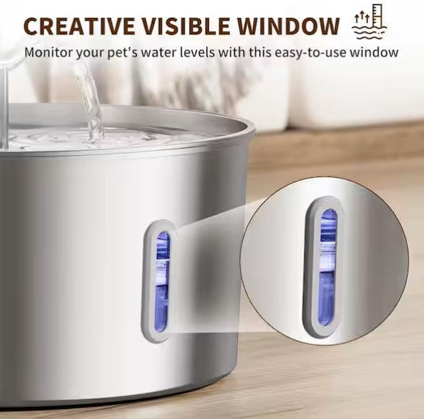 Stainless Steel Automatic Cat Water Fountain