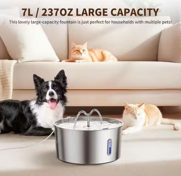 Stainless Steel Automatic Cat Water Fountain