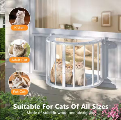 Stylish Arched Cat Window Catio
