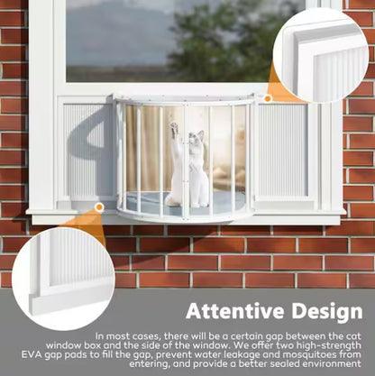 Stylish Arched Cat Window Catio