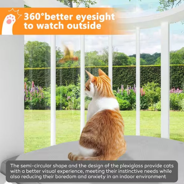 Stylish Arched Cat Window Catio