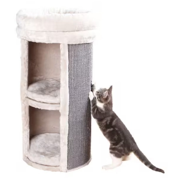 Gray Mexia 2-Story Cat Tower