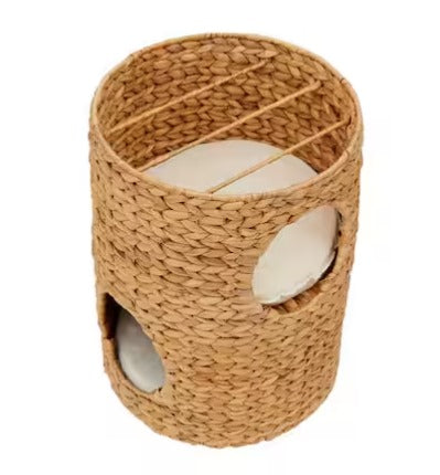 3-Tier Woven Water Hyacinth Cat Tower