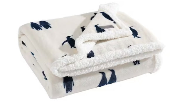 Ultra Plush Plaid Sherpa Reverse Throw Blanket