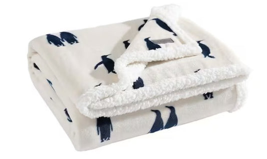 Ultra Plush Plaid Sherpa Reverse Throw Blanket