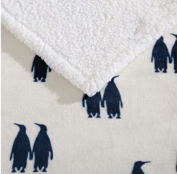 Ultra Plush Plaid Sherpa Reverse Throw Blanket