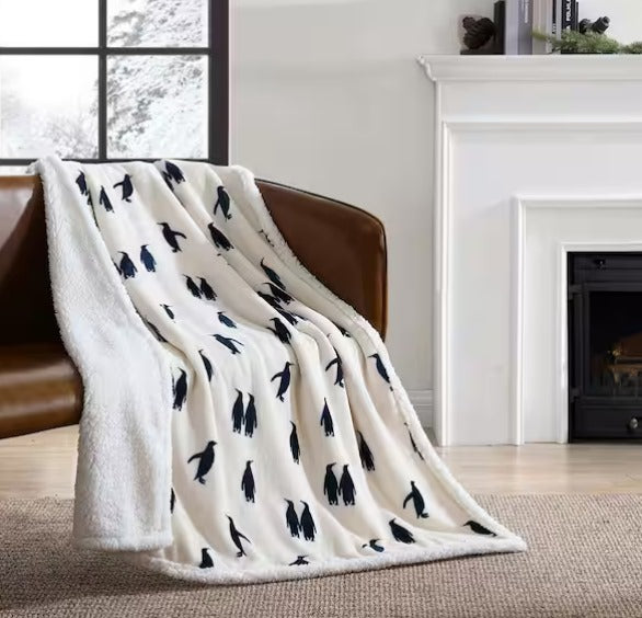 Ultra Plush Plaid Sherpa Reverse Throw Blanket