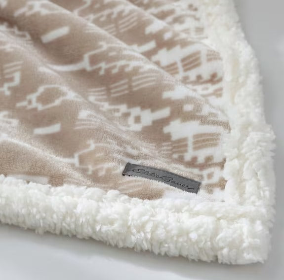 Ultra Plush Plaid Sherpa Reverse Throw Blanket