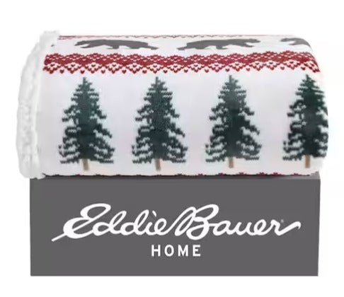 Ultra Plush Plaid Sherpa Reverse Throw Blanket