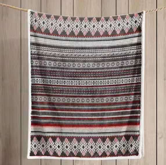 Ultra Plush Plaid Sherpa Reverse Throw Blanket