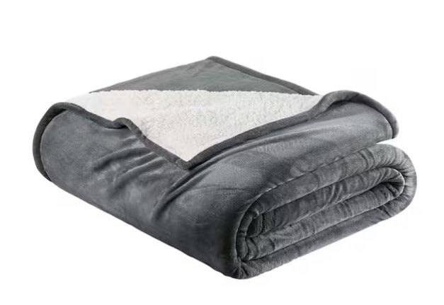 Velvet Plush Reversible Sherpa Blanket