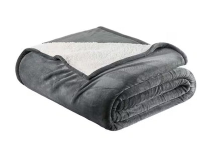 Velvet Plush Reversible Sherpa Blanket