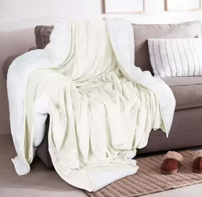 Velvet Plush Reversible Sherpa Blanket