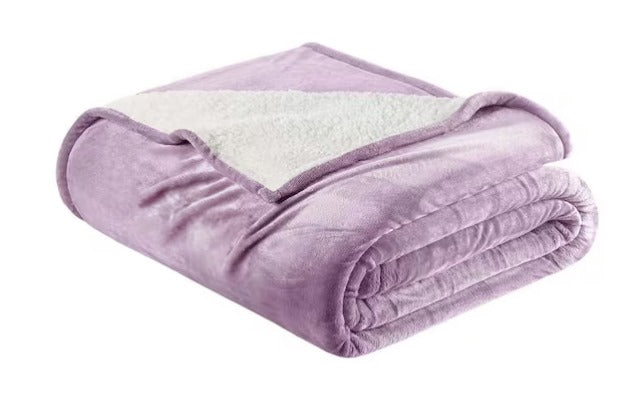 Velvet Plush Reversible Sherpa Blanket