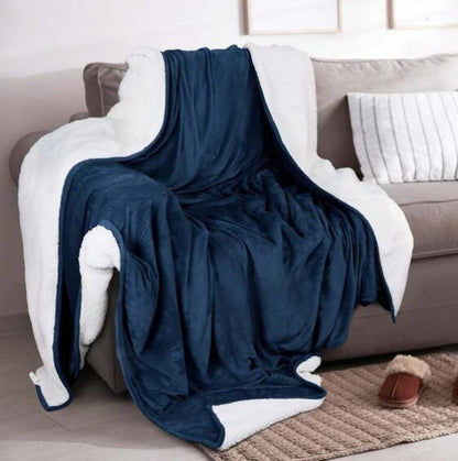 Velvet Plush Reversible Sherpa Blanket
