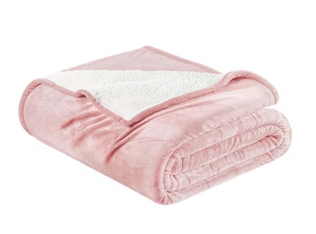 Velvet Plush Reversible Sherpa Blanket