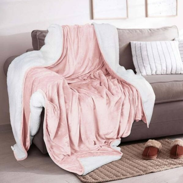 Velvet Plush Reversible Sherpa Blanket