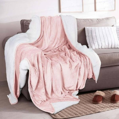 Velvet Plush Reversible Sherpa Blanket
