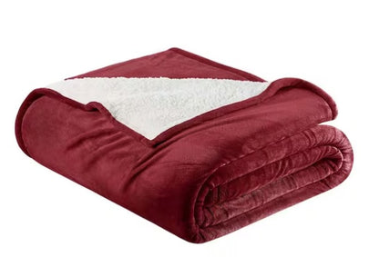 Velvet Plush Reversible Sherpa Blanket