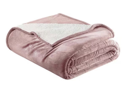 Velvet Plush Reversible Sherpa Blanket