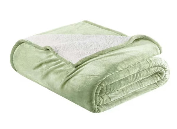 Velvet Plush Reversible Sherpa Blanket