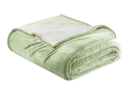 Velvet Plush Reversible Sherpa Blanket
