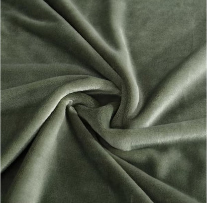 1-Piece Fern Green Ultra Soft Plush Fleece Blanket