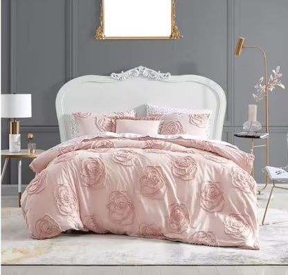 Pink Cotton Duvet Cover Set