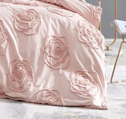 Pink Cotton Duvet Cover Set