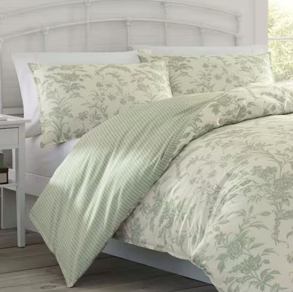 Green Floral Cotton Comforter Set