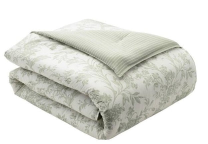 Green Floral Cotton Comforter Set